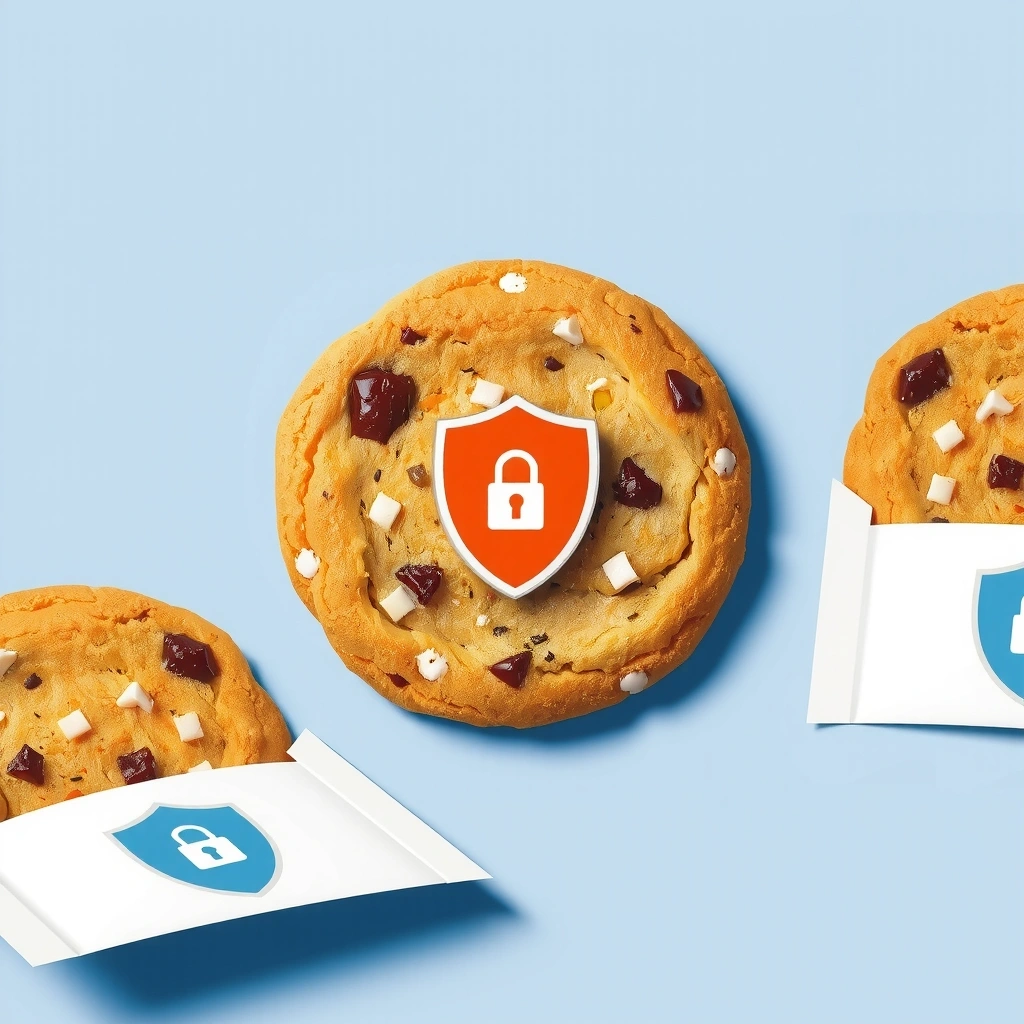 Cookie illustration showing digital data protection